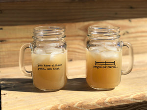 rural Mason Jar Mugs (Set of 2)